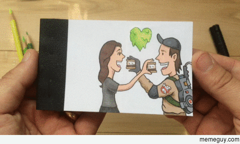 I made this birthday gift flipbook animation for a Ghostbusters fan
