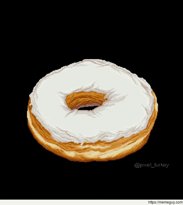 I made this pixel donut white frosted vanilla and sprinkles