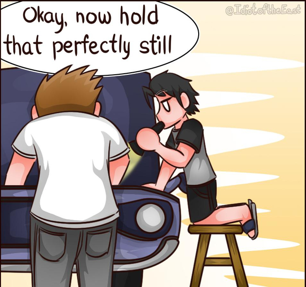 i mastered holding the flash light when my father taught me how to fix the car