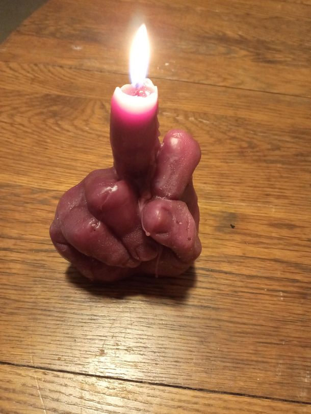 I mde a  candle