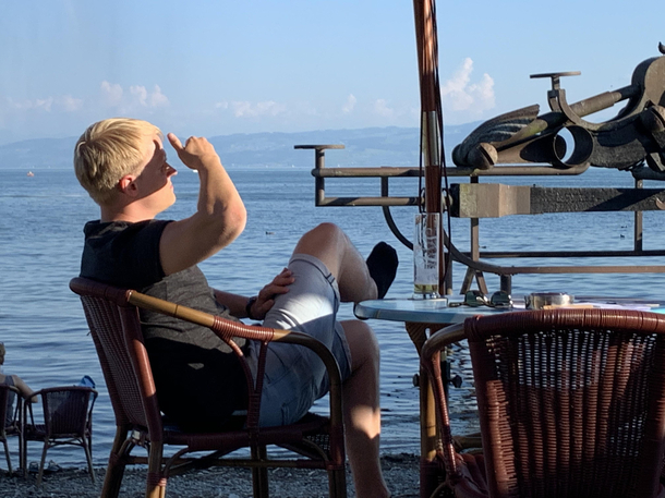 I mean his sunglasses are right in front of him on the table but what do I know