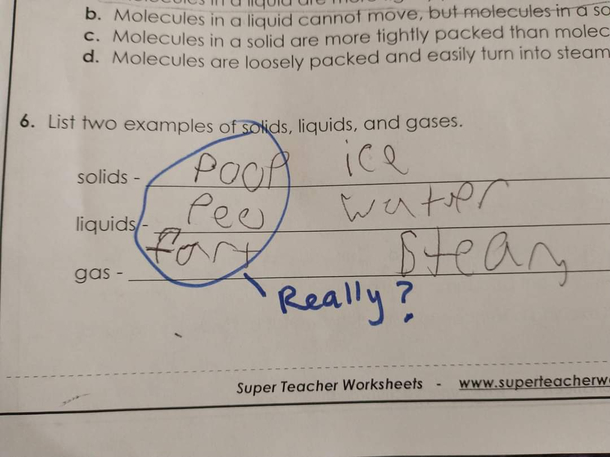 I mean the kid isnt wrong