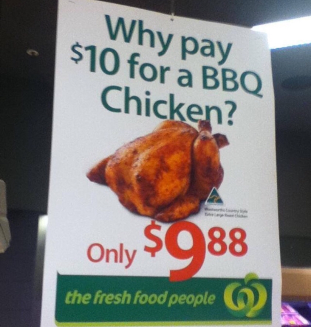 I mean you save  whole cents
