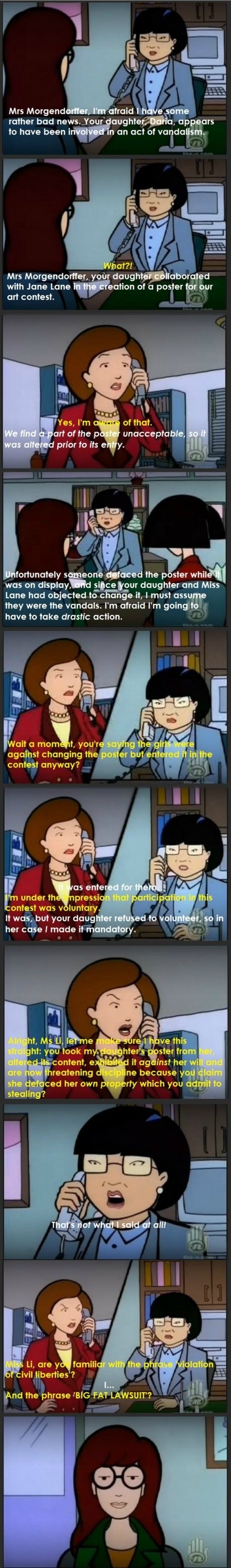 I miss Daria Sorry for the painful text