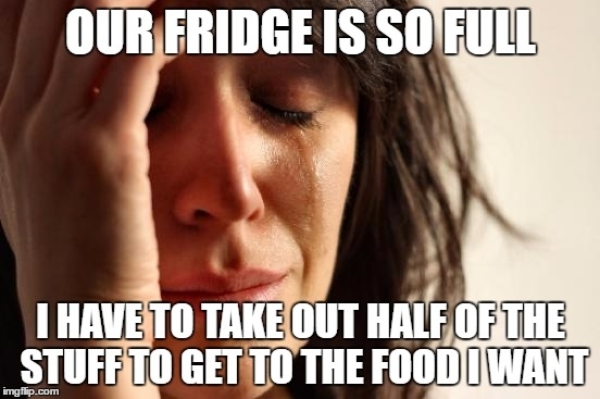 I opened the fridge and this was the first thought that crossed my mind