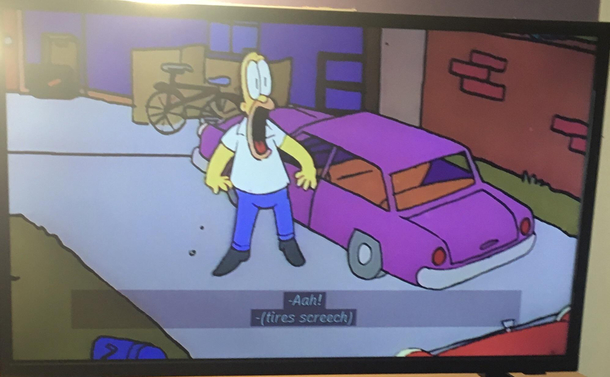 I paused the Simpsons at the perfect moment