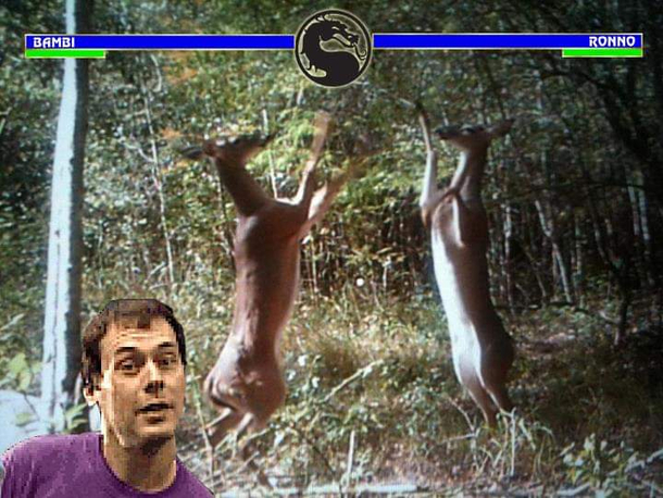 I photoshopped my friends deer cam photo Toasty