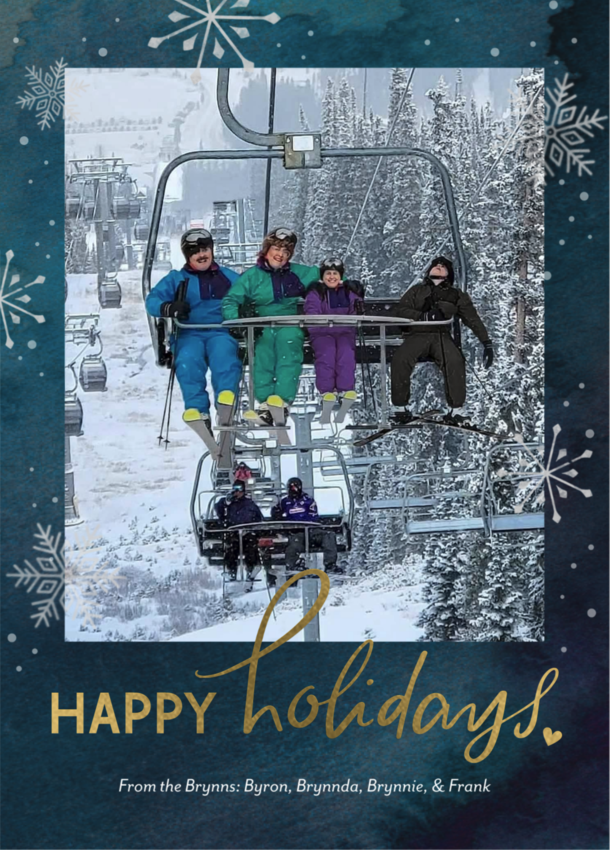 I photoshopped myself as my own awkward family for my holiday card