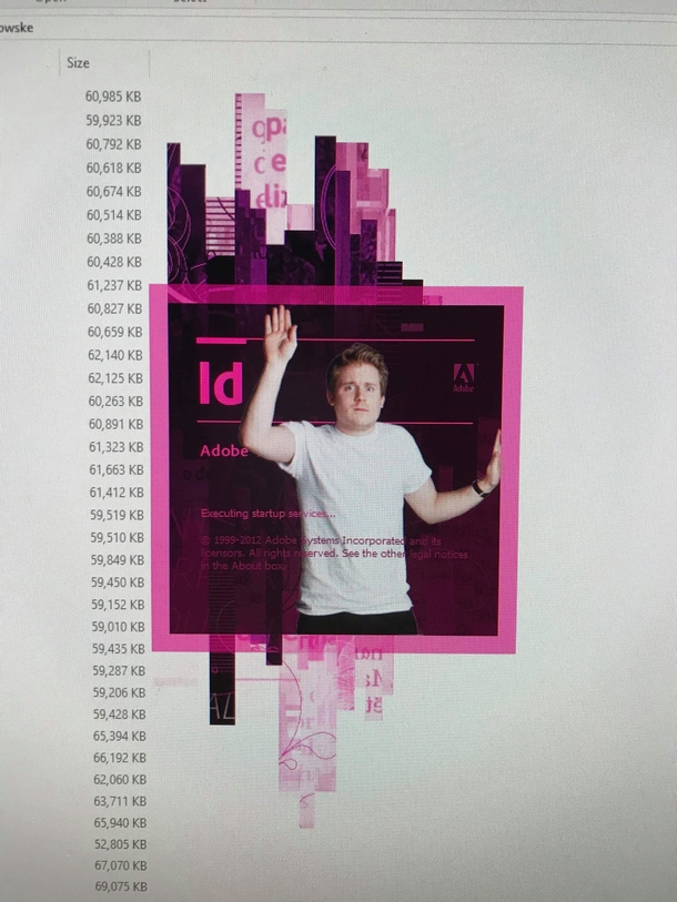 I photoshopped myself into various Adobe software splash screens at my old place of work before I left