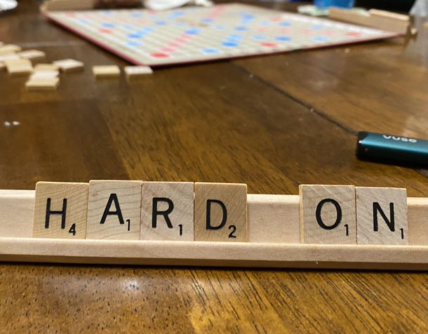 i played scrabble with my grandmacouldnt pass up with opportunity