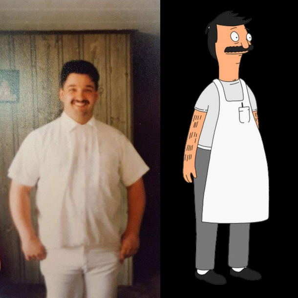 I posted a photo of myself on Facebook from a restaurant job  years ago Talk about getting roasted