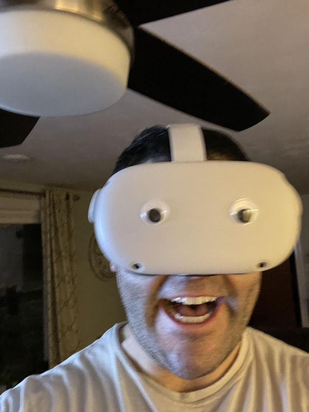 I put googley eyes on my Oculus