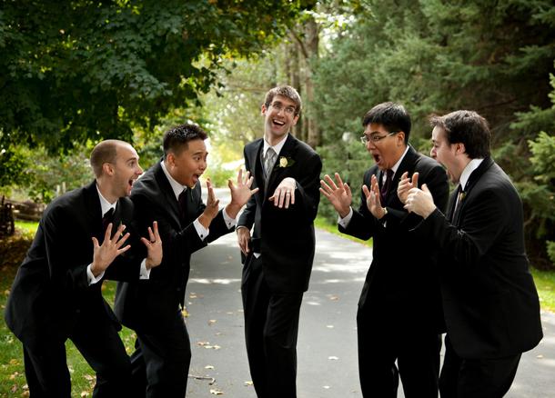 I raise you my husbands groomsmen reacting to his ring