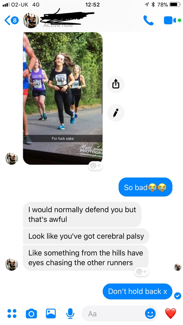 I ran a half marathon and this was my boyfriends thoughts on the matter