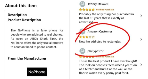 I really love the nophone page on amazon