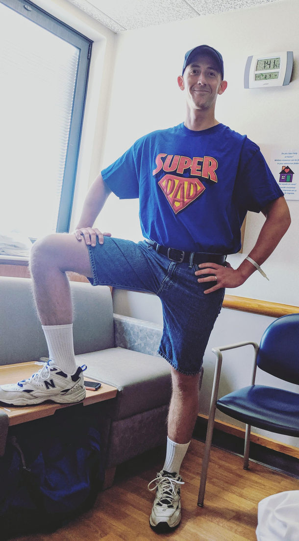 I recently became a dad and put my uniform on while still at the hospital Ive been planning this for a while