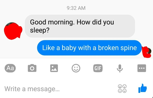 I recently had a really bad motorcycle accident My parents have been trying to keep up with my recovery