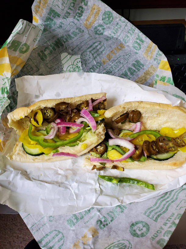I requested double meat on my Sub Club Guess Subway decided I need to be on a diet