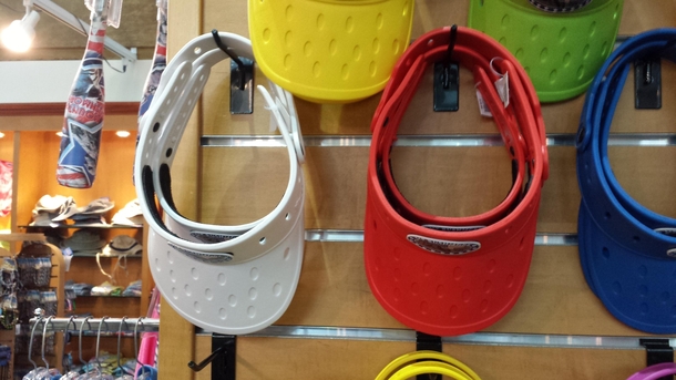 I sadly present to you Croc visors