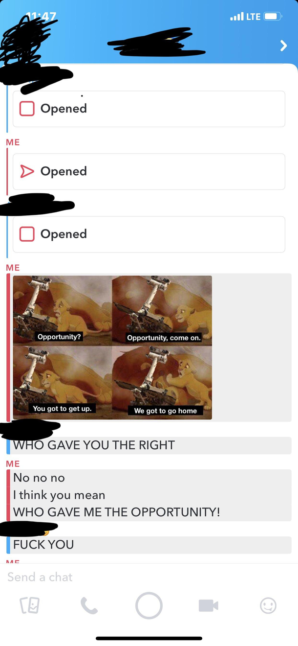 I saw a opportunity so I took it