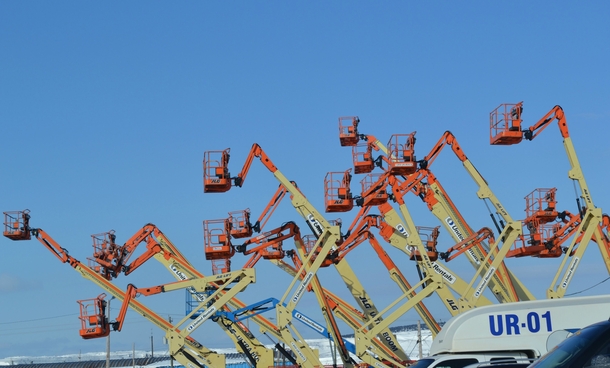 I saw a strange flock of cranes today