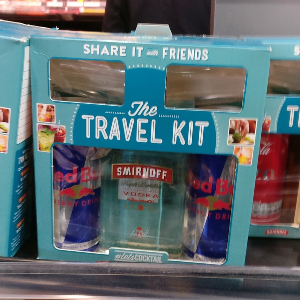 I saw the most extreme travel kit at the airport today