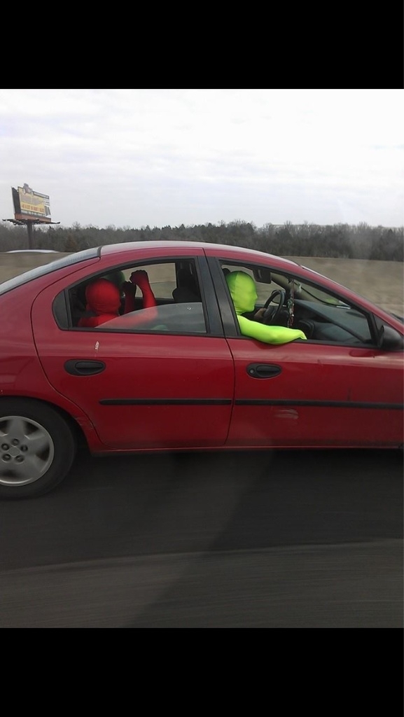 I saw them on the way to the lecture