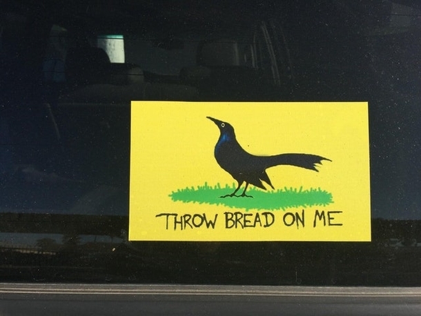 I saw this bumper sticker in a parking lot Made me chuckle My gf didnt get it