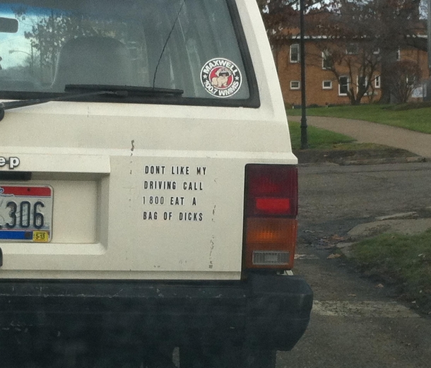 I saw this guy on the road today Ohio is full of characters