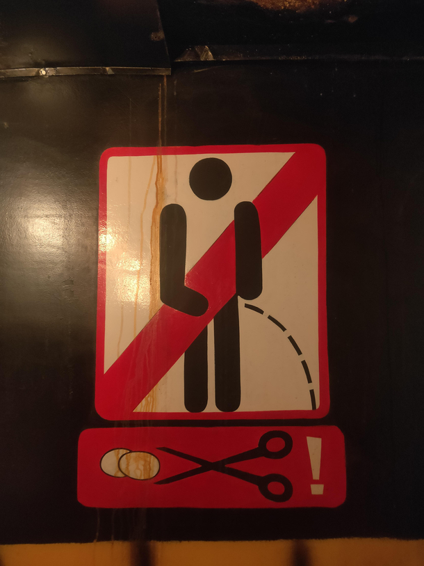 I saw this in a clubs washroom