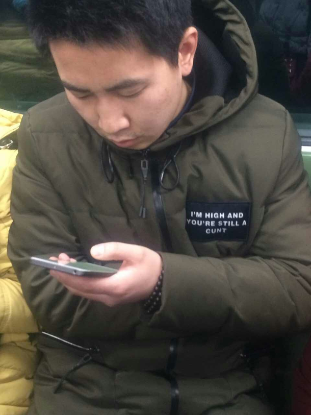 I saw this lovely chap on the metro to work