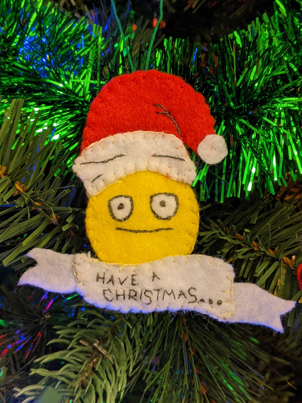 I saw this on a Christmas card and loved it so much that I made an ornament