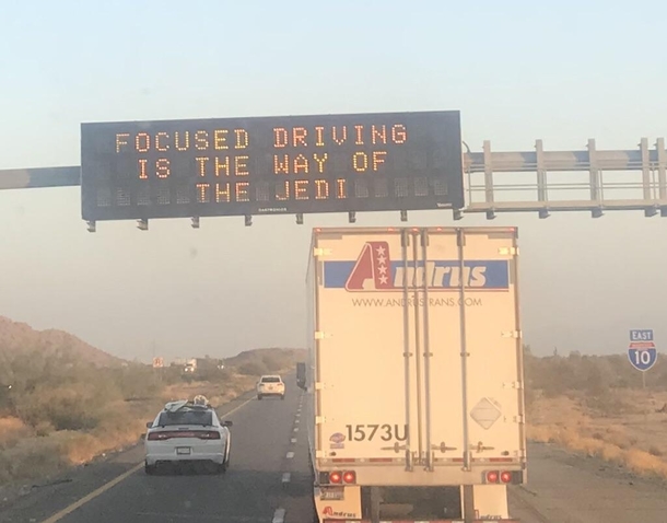 I saw this on Arizona highway yesterday