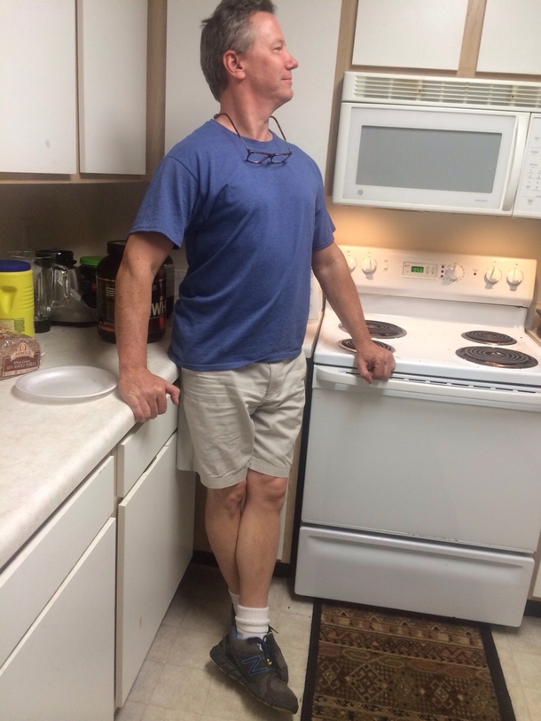 I saw your classic white dad attire post then looked across the kitchen