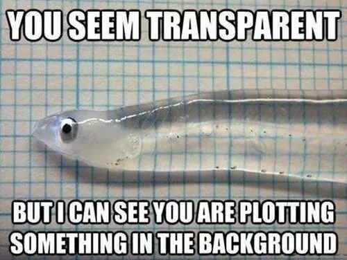 I see right through your act