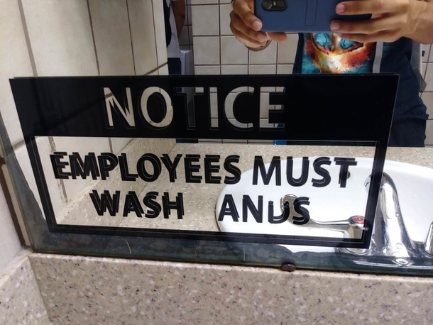 I see they take their hygiene seriously here