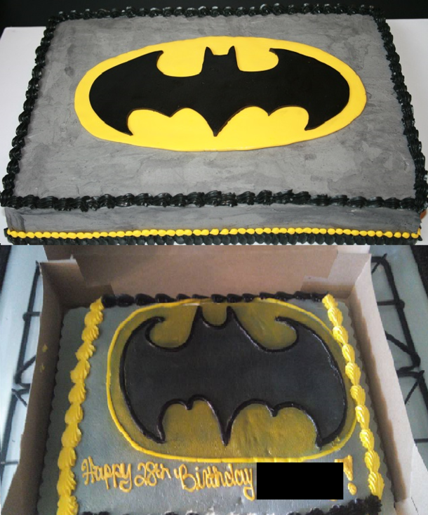 I see your Batman cake and raise you the derpy Batman cake for my th birthday