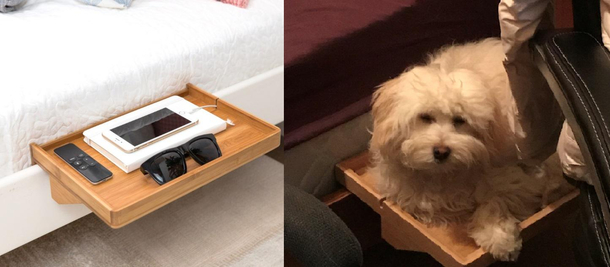 I see your coffee table and raise you a bedside shelf