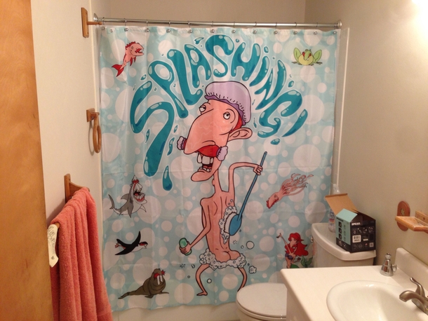 I see your shower curtain and raise you mine