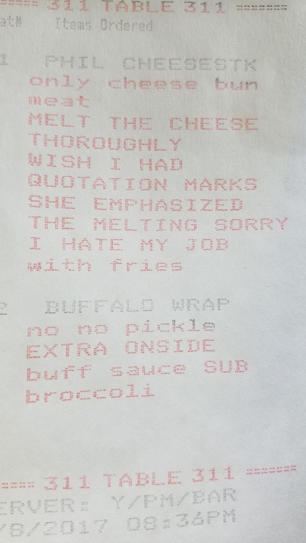 I should probably check on my bartender