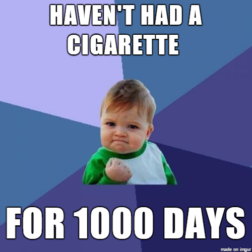 I smoked pack a day for four years