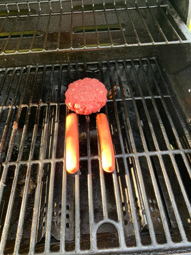 I stood over the grill and started saying Pew pew pew my kids are worried about me