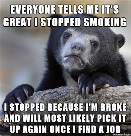 I stopped smoking but not for the reason everyone thinks ...