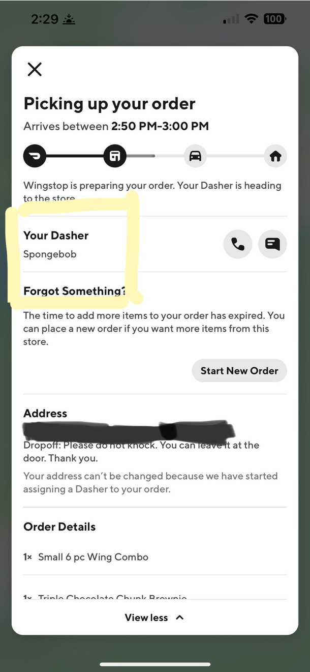I suppose he no longer delivers for the Krusty Krab