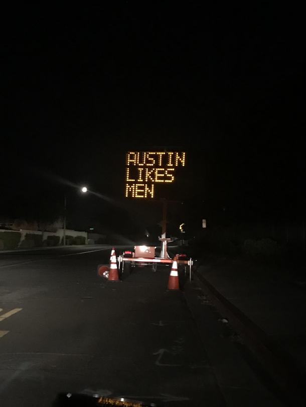 I think a construction worker wanted to prank his friend