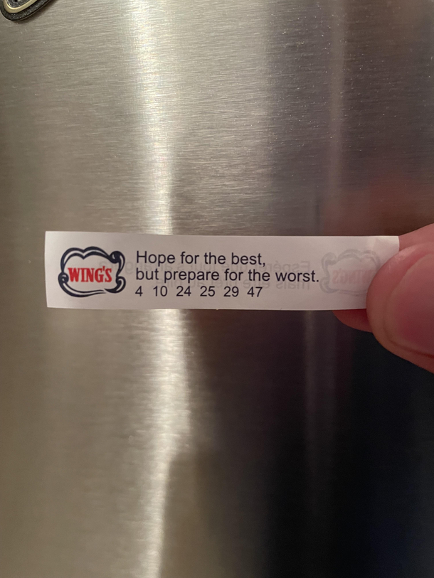 I think I got a bad fortune cookie
