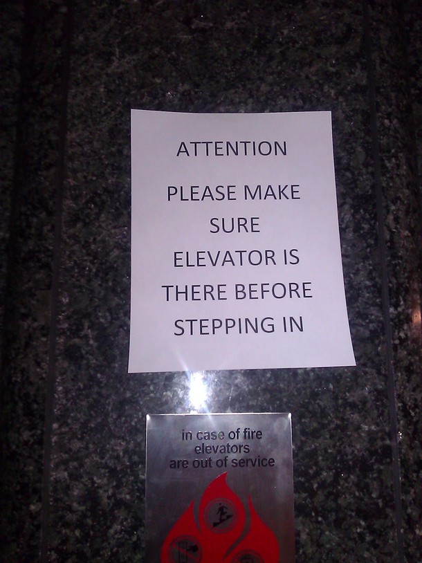 I think Ill take the stairs
