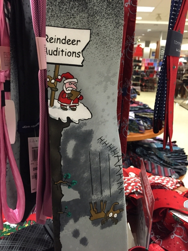 I think Ive found the darkest christmas tie ever