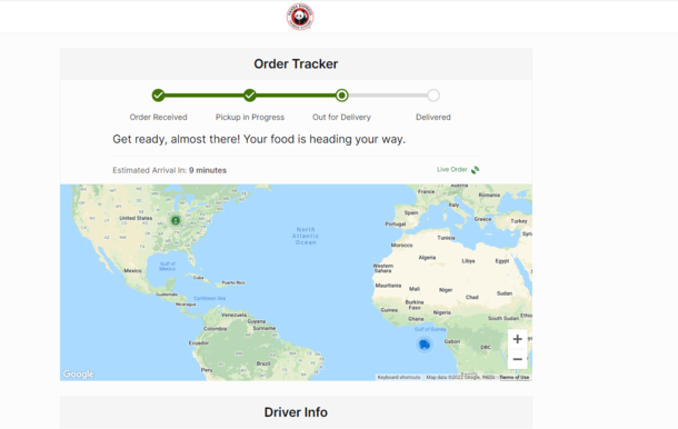 I think my Panda Express d delivery might not get here in time