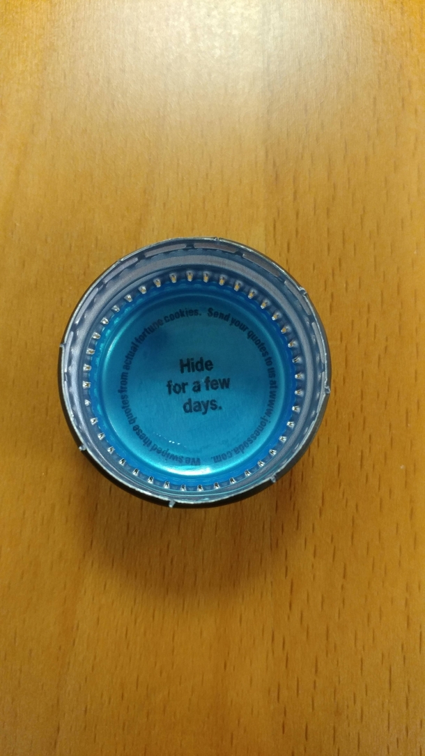 I think my soda just threatened me